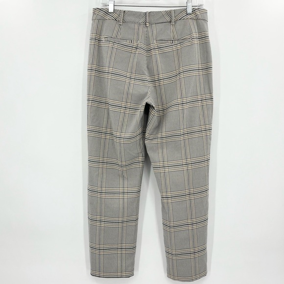 Abercrombie & Fitch Plaid Preppy Straight Leg Ankle Trouser Pants Size Medium - Picture 2 of 10